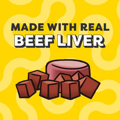 Show full view: Temptations Creamy Puree with Beef Liver Lickable, Squeezable Cat Treat, 0.425-oz pouch, 16 count slide 9 of 12