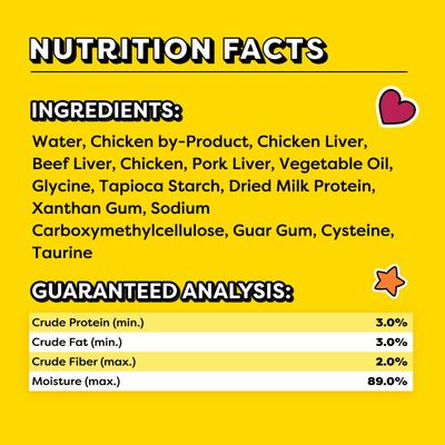 Show full view: Temptations Creamy Puree with Beef Liver Lickable, Squeezable Cat Treat, 0.425-oz pouch, 4 count slide 7 of 12