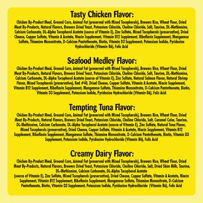 Show full view: Temptations Feline Favorites Classic Variety Pack Soft & Crunchy Cat Treats, 3-oz bag, case of 4 slide 7 of 12