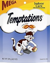 Temptations Indoor Care Chicken Flavor Soft & Crunchy Cat Treats, 4.9-oz bag