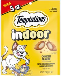 Temptations Indoor Care Chicken Flavor Soft & Crunchy Cat Treats, 4.9-oz bag