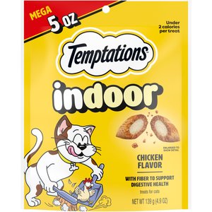 Temptations Indoor Care Chicken Flavor Soft & Crunchy Cat Treats, 4.9-oz bag