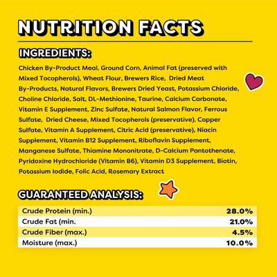 Show full view: Temptations Jumbo Stuff Savory Salmon Flavor Soft & Crunchy Cat Treats, 14-oz tub slide 7 of 11