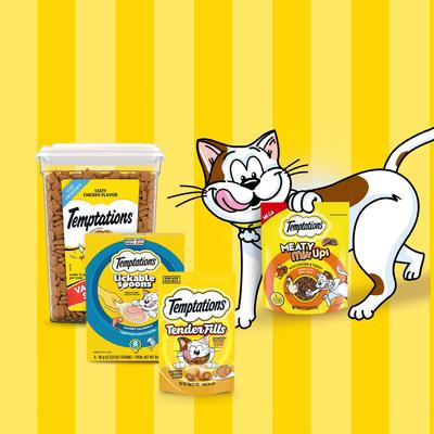 Show full view: Temptations Lickable Spoons Tasty Chicken & Savory Salmon Cat Lickable Treats, .353-oz spoon, box of 4 slide 10 of 11