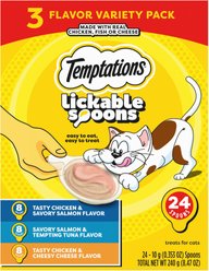 Temptations Lickable Spoons Variety Pack Lickable Cat Treat, 24 count