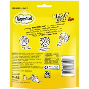 Temptations Meaty Bites Chicken Flavor Soft & Savory Cat Treats, 4.12-oz bag