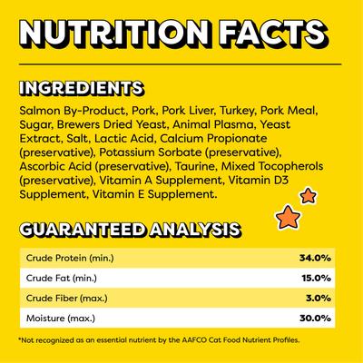 Show full view: Temptations Meaty Bites Salmon Flavor Soft & Savory Cat Treats, 4.12-oz bag slide 6 of 12