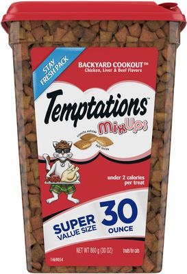 Show full view: Temptations MixUps Backyard Cookout Flavor + Purricorn Chicken Dairy & Shrimp Flavors Cat Treats slide 2 of 10
