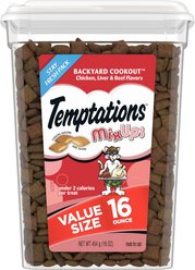Temptations MixUps Backyard Cookout Flavor Soft & Crunchy Cat Treats, 16-oz tub