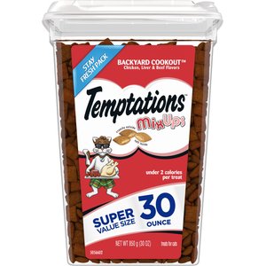 Temptations MixUps Backyard Cookout Flavor Soft & Crunchy Cat Treats, 30-oz tub