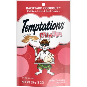 Temptations MixUps Backyard Cookout Flavor Soft & Crunchy Cat Treats, 3-oz bag