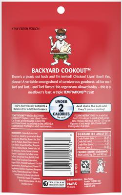 Show full view: Temptations MixUps Backyard Cookout Flavor Soft & Crunchy Cat Treats, 3-oz bag slide 3 of 12