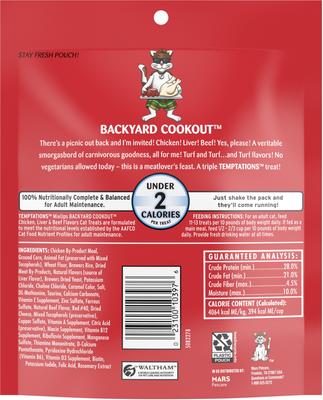 Show full view: Temptations MixUps Backyard Cookout Flavor Soft & Crunchy Cat Treats, 6.3-oz bag slide 3 of 12