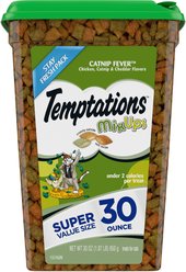 Temptations MixUps Catnip Fever Flavor, 30-oz tub + Meowmaid Salmon & Tuna Flavors Soft & Crunchy Cat Treats slide 2 of 9