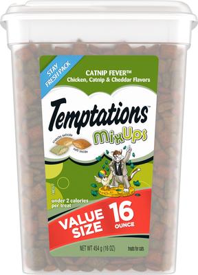 Show full view: Temptations MixUps Catnip Fever Flavor + Classic Tasty Chicken Flavor Soft & Crunchy Cat Treats slide 2 of 10