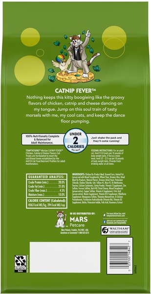 Temptations MixUps Catnip Fever Flavor Crunchy & Soft Cat Treats, 48-oz bag