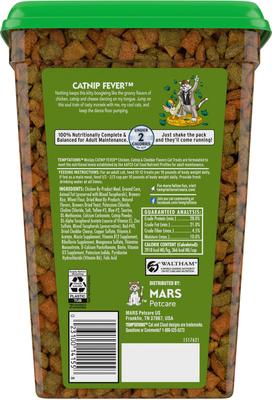 Show full view: Temptations MixUps Catnip Fever Flavor + Purricorn Chicken Dairy & Shrimp Flavors Soft & Crunchy Cat Treats slide 3 of 9