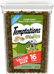 Temptations MixUps Catnip Fever Flavor Soft & Crunchy Cat Treats, 16-oz tub