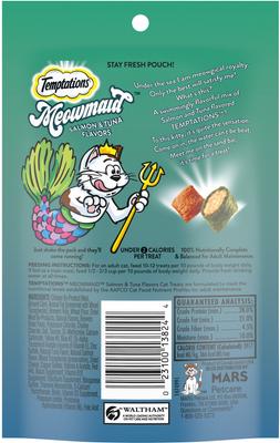 Show full view: Temptations MixUps Meowmaid Salmon & Tuna Flavors Crunchy & Soft Cat Treats, 3-oz bag slide 3 of 11
