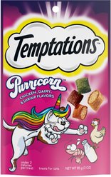Temptations MixUps Purricorn Chicken Dairy & Shrimp Flavors Crunchy & Soft Cat Treats, 3-oz bag, 36-oz bundle 
