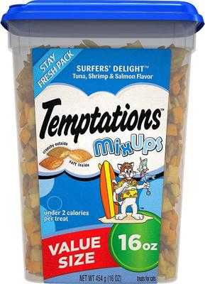 Show full view: Temptations Mixups Surfers' Delight Cat Treats, 16-oz tub + Frisco Colorful Springs Cat Toy, 10 count slide 2 of 8