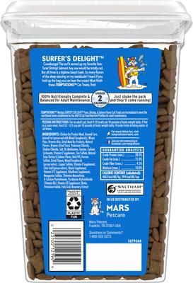 Show full view: Temptations MixUps Surfers' Delight Flavor Soft & Crunchy Cat Treats, 30-oz tub slide 3 of 12