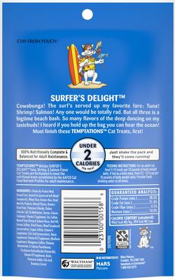 Show full view: Temptations MixUps Surfers' Delight Flavor Soft & Crunchy Cat Treats, 3-oz bag slide 3 of 12