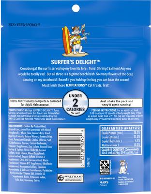 Show full view: Temptations MixUps Surfers' Delight Flavor Soft & Crunchy Cat Treats, 6.3-oz bag slide 3 of 12
