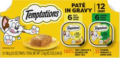 Temptations Pate in Gravy Flavor Variety Wet Cat Food, 3.5-oz tray, case of 12