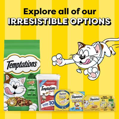 Show full view: Temptations Pate in Gravy Flavor Variety Wet Cat Food, 3.5-oz tray, case of 12 slide 10 of 11