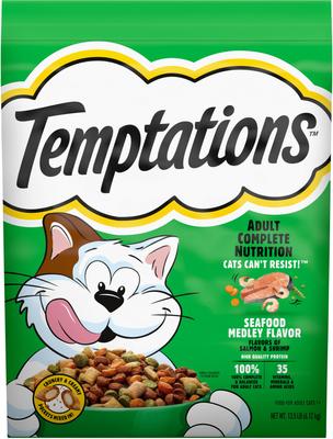 Show full view: Temptations Pate in Gravy Flavor Variety Wet Food + Seafood Dry Cat Food slide 6 of 9