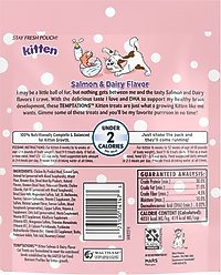 Temptations Salmon & Dairy Flavor Crunchy & Soft Kitten Treats, 6.3-oz bag slide 2 of 9