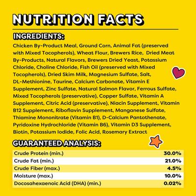 Show full view: Temptations Salmon & Dairy Flavor Crunchy & Soft Kitten Treats, 6.3-oz bag slide 7 of 11