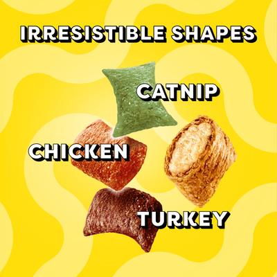 Show full view: Temptations ShakeUps Clucky Carnival Chicken, Turkey & Catnip Flavor Soft & Crunchy Cat Treats, 2.47-oz bag slide 5 of 11
