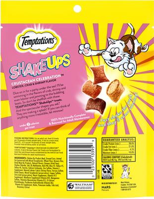 Show full view: Temptations ShakeUps Crustacean Celebration Lobster, Crab & Shrimp Flavor Soft & Crunchy Cat Treats, 5.29-oz bag slide 3 of 11