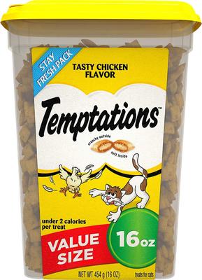 Show full view: Temptations Tasty Chicken Flavor Treats + Frisco Cat Tracks Butterfly Cat Toy slide 2 of 7