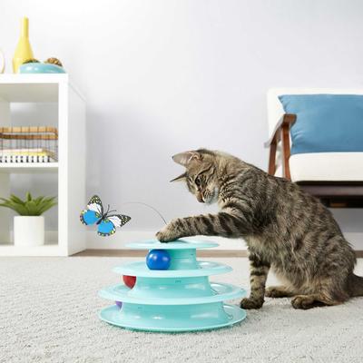 Show full view: Temptations Tasty Chicken Flavor Treats + Frisco Cat Tracks Butterfly Cat Toy slide 6 of 7