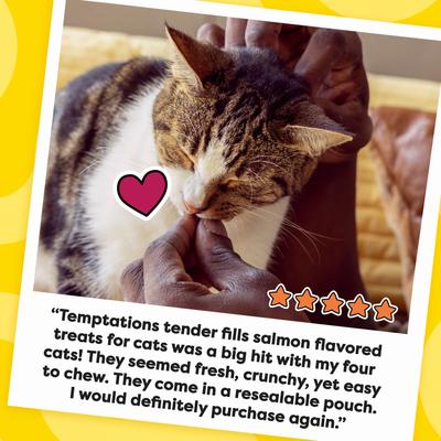 Show full view: Temptations Tender Fills Grilled Salmon Flavor Soft & Crunchy Cat Treats, 2.1-oz pouch slide 9 of 11