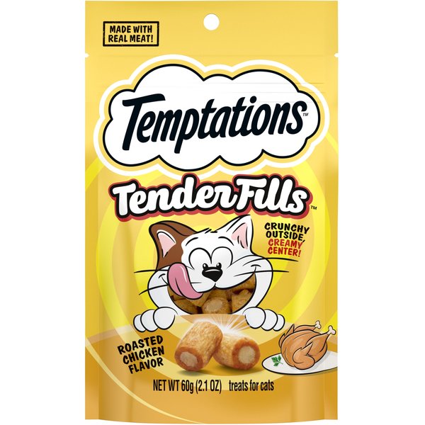 Temptations Tender Fills Roasted Chicken Flavor Soft & Crunchy Cat Treats