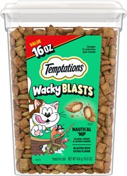 Temptations Wacky Blasts Nautical ‘Nip Flavor Crunchy Cat Treats, 16-oz tub