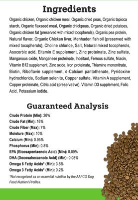 Show full view: Tender & True Organic Chicken Recipe Small Breed Grain-Free Dry Dog Food, 12-lb bundle slide 5 of 7