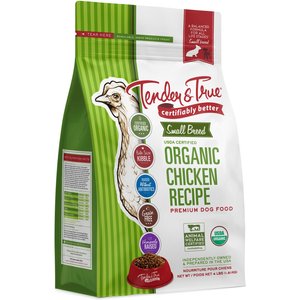 Tender & True Organic Chicken Recipe Small Breed Grain-Free Dry Dog Food, 4-lb bag