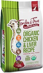 Tender & True Organic Grain-Free Chicken & Liver Recipe Dry Dog Food, 11-lb bag slide 1 of 4