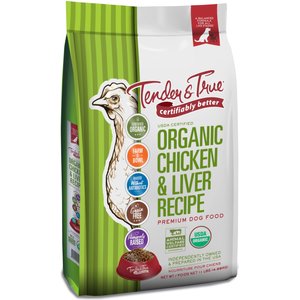 Tender & True Organic Grain-Free Chicken & Liver Recipe Dry Dog Food, 11-lb bag