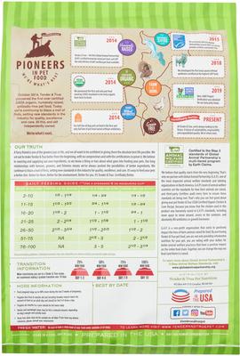 Show full view: Tender & True Organic Grain-Free Chicken & Liver Recipe Dry Dog Food, 11-lb bag slide 3 of 6