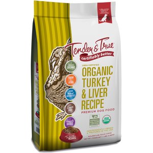 Tender & True Organic Grain-Free Turkey & Liver Recipe Dry Dog Food, 11-lb bag