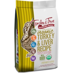 Tender & True Organic Grain-Free Turkey & Liver Recipe Dry Dog Food, 20-lb bag