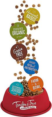 Show full view: Tender & True Organic Pork Recipe with Organic Apple Jerky Dog Treats, 4-oz bag slide 3 of 4