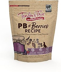 Tender & True PB+ Berries Jerky Dog Treats, 4-oz bag