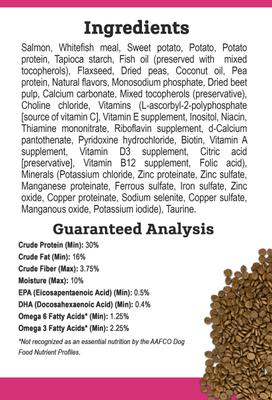 Show full view: Tender & True Small Breed Sustainable Salmon Recipe Grain-Free Dry Dog Food, 4-lb bag slide 3 of 3